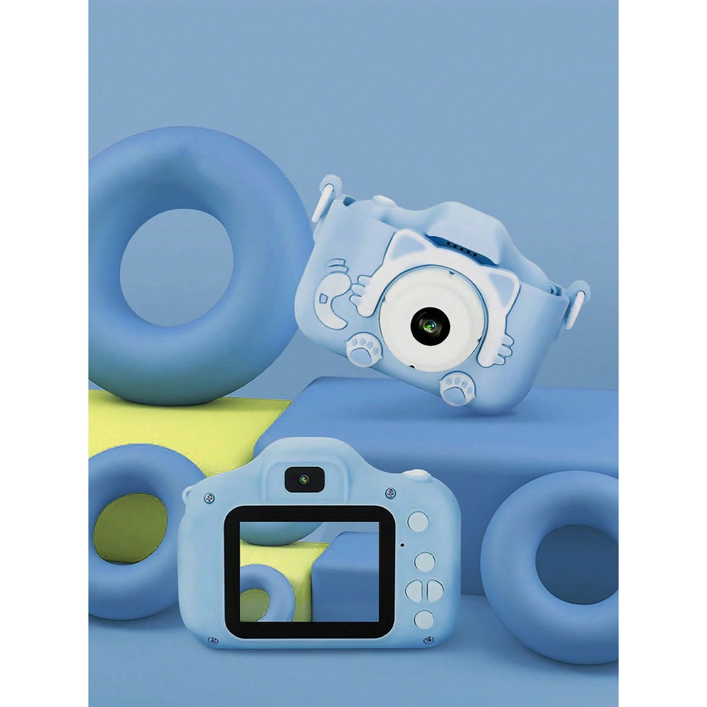Máy Ảnh Kỹ Thuật Số Mini Mèo Camera-007 Cute Có Thể Sạc Lại Chống Sốc Cao Cấp Cho Bé