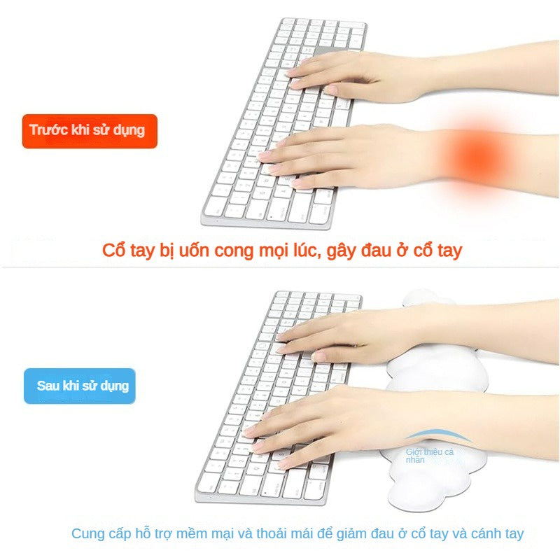 Miếng Kê Tay Bàn Phím Và Chuột Bọt Biển Đàn Hồi Cao Máy Tính GAMING Cute Mềm Bền Chống Nước