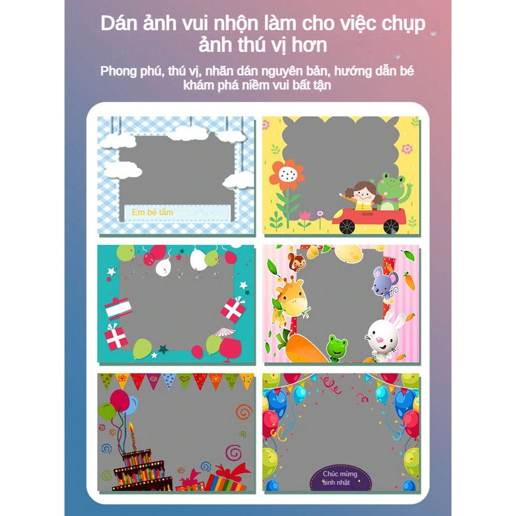 Máy Ảnh Kỹ Thuật Số Mini Mèo Camera-007 Cute Có Thể Sạc Lại Chống Sốc Cao Cấp Cho Bé