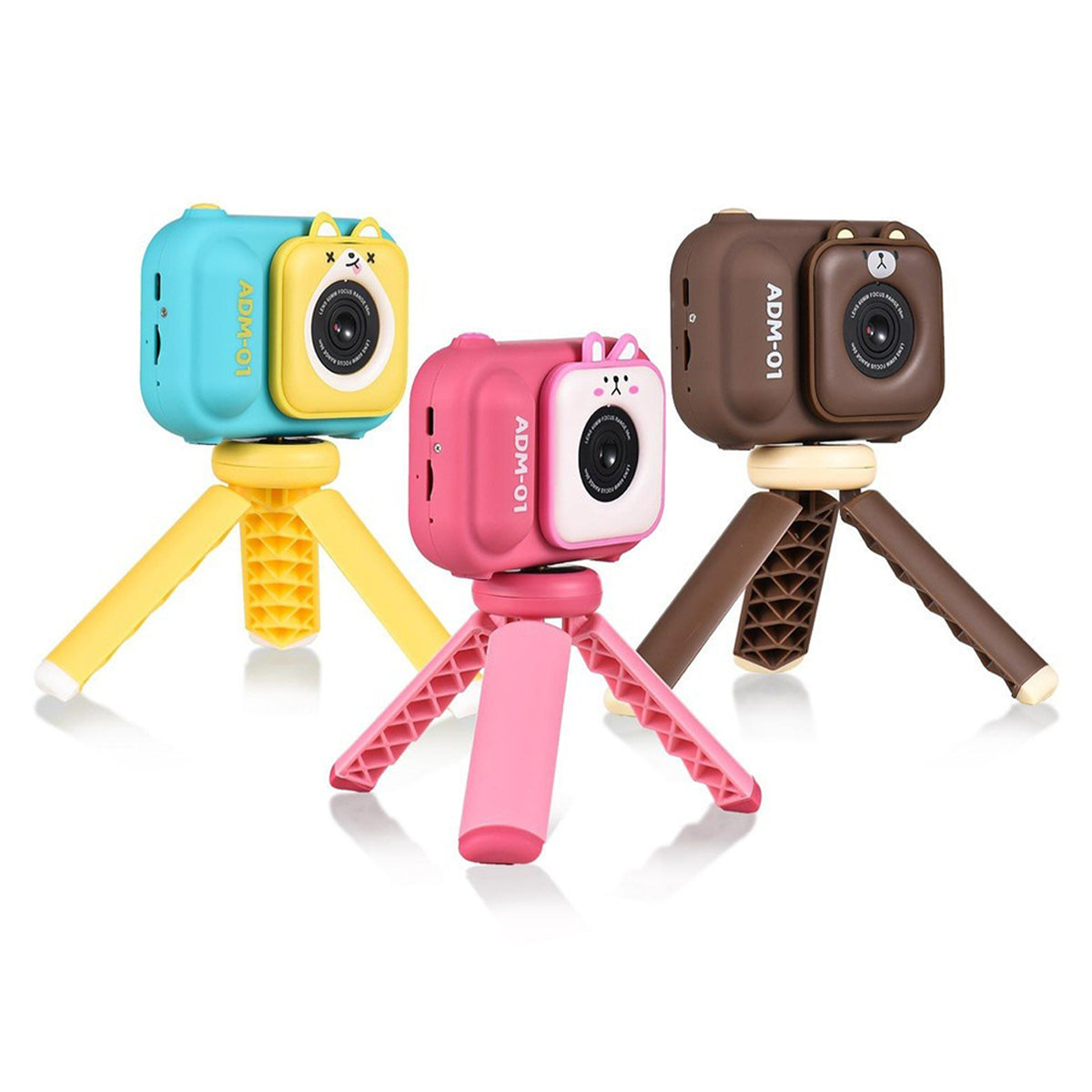 Máy Ảnh Kỹ Thuật Số Mini ADM-01 Camera Digital Trước Và Sau 720P 48MP Có Tripod Cho Bé Cute