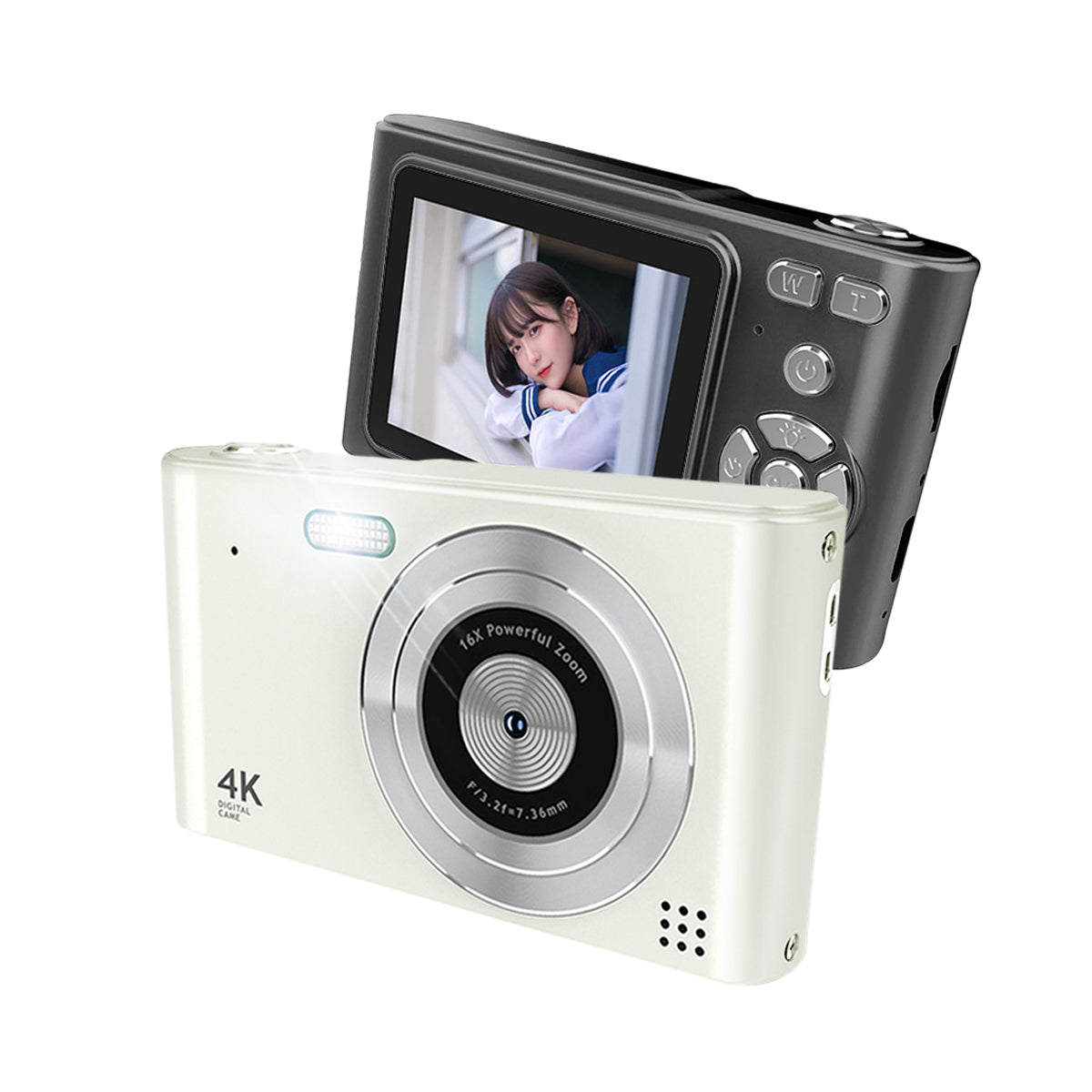 Máy Ảnh Kỹ Thuật Số H15CCD Digital Camera Mini 4K Cho Học Sinh Siêu Mỏng Nhỏ Gọn Chính Hãng