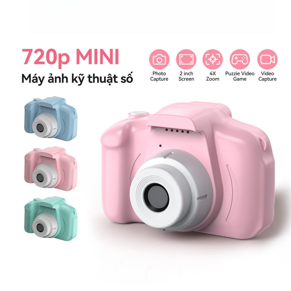 Máy Ảnh Mini Kỹ Thuật Số Digital Camera HD Hoạt Hình Dễ Thương Có Thể Phù Hợp Với Trẻ Em