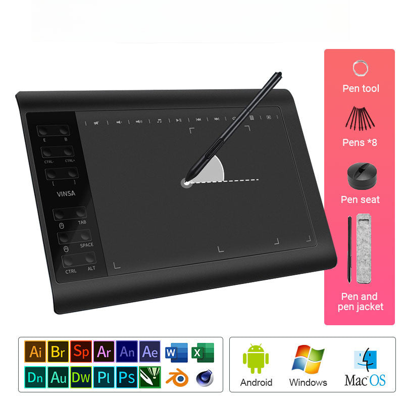 Bảng Vẽ Điện Tử Kết Nối Laptop 1060Pro Bảng Vẽ Với Bút Tablet Vẽ OSU & Vẽ & Dạy Trực Tuyến