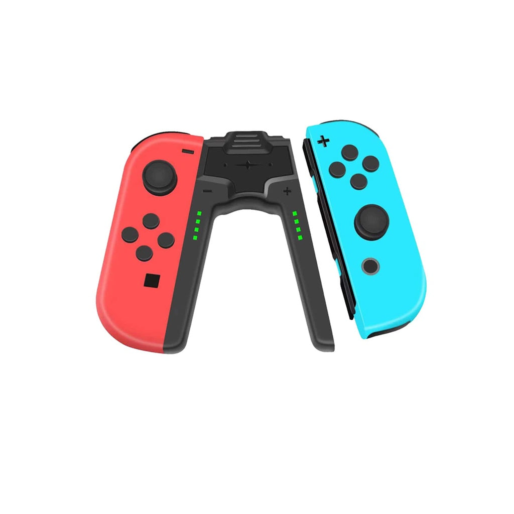 Tay Cầm Sạc Switch-OLED Phụ Kiện Tay Cầm Chơi Game Joycon Có Đèn LED Đầu Nối Handgrip Kiêm