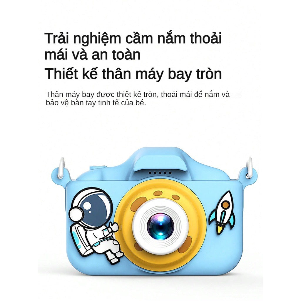 Máy Ảnh Kỹ Thuật Số Mini Cho Bé Camera-008 Digital HD Cute Phi Hành Gia 20Triệu Pixel 1920P