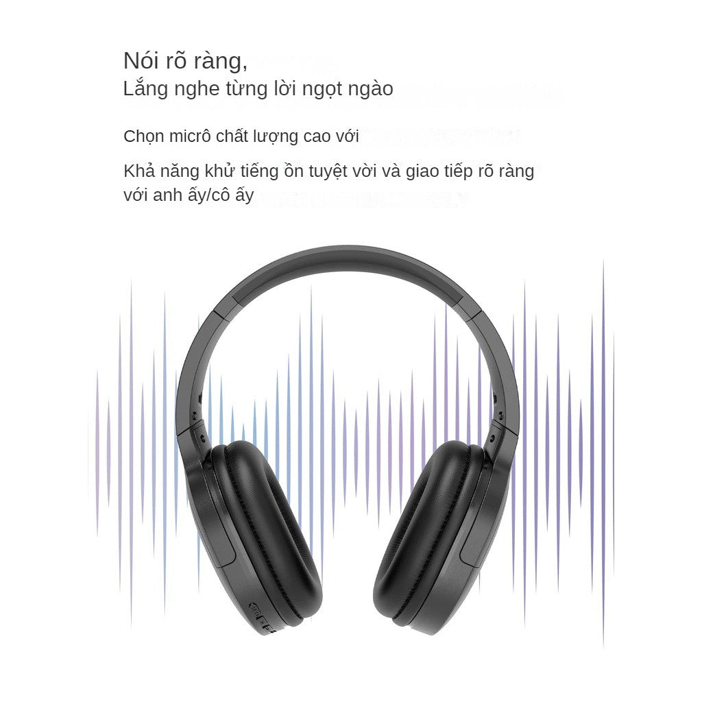 Tai Nghe Chụp Tai Bluetooth Không Dây Có Mic Gaming TWS Độ Trễ Cực Thấp Chống Ồn Âm Bass