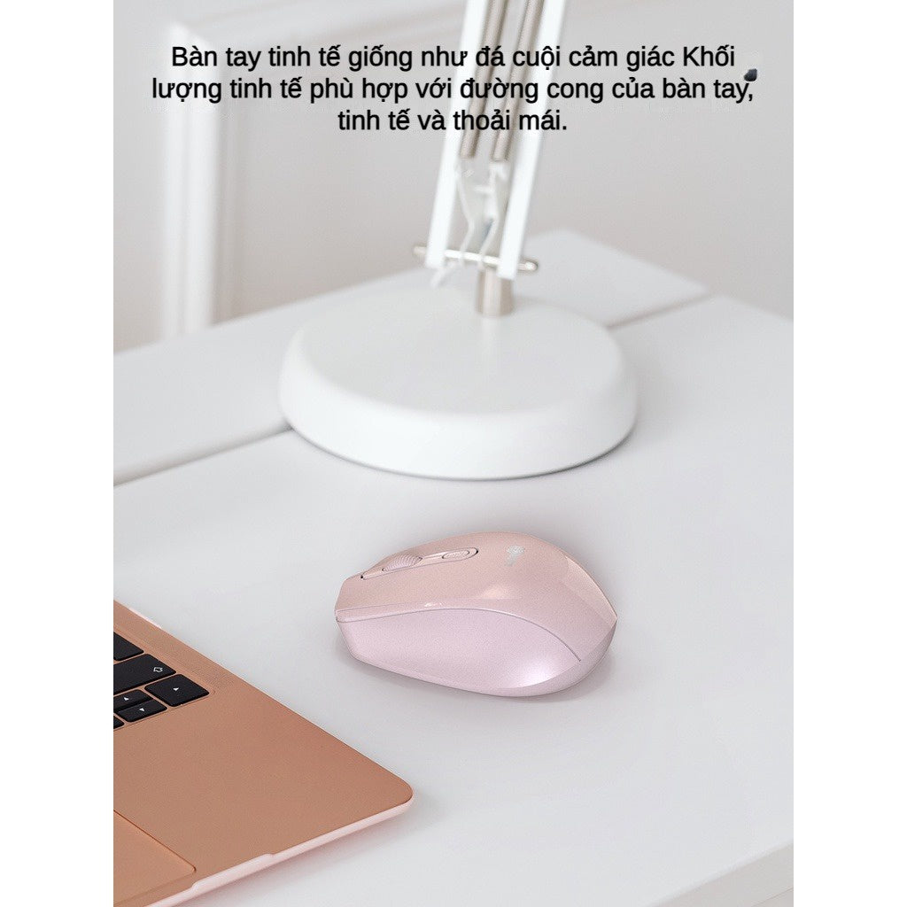 Chuột Không Dây 2.4G Cho Laptop PC Macaron Nút Ấn Tĩnh Âm Không Văn Phòng Sinh Viên Cute