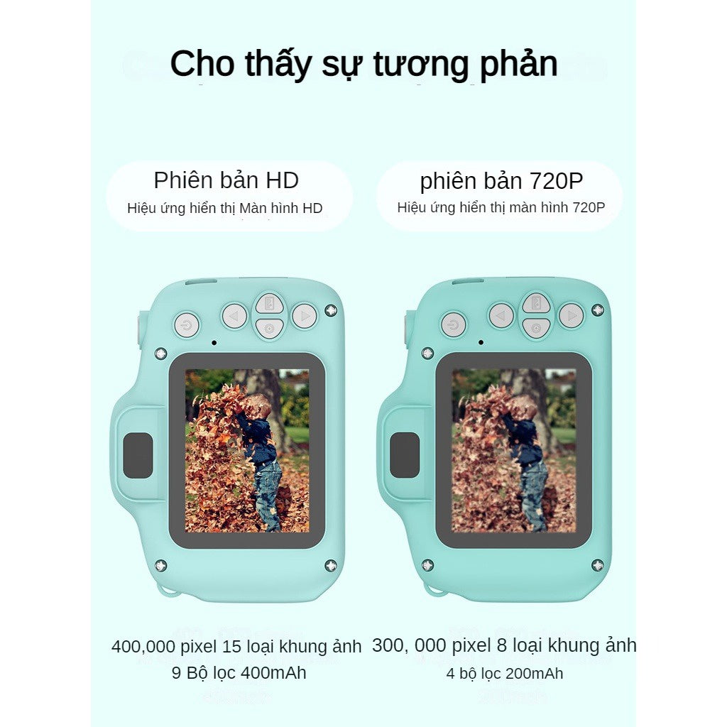 Máy Ảnh Mini Kỹ Thuật Số Digital Camera HD Hoạt Hình Dễ Thương Có Thể Phù Hợp Với Trẻ Em