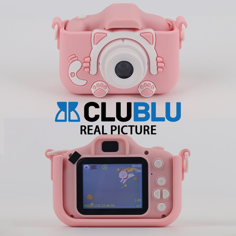 Máy Ảnh Kỹ Thuật Số Mini Mèo Camera-007 Cute Có Thể Sạc Lại Chống Sốc Cao Cấp Cho Bé