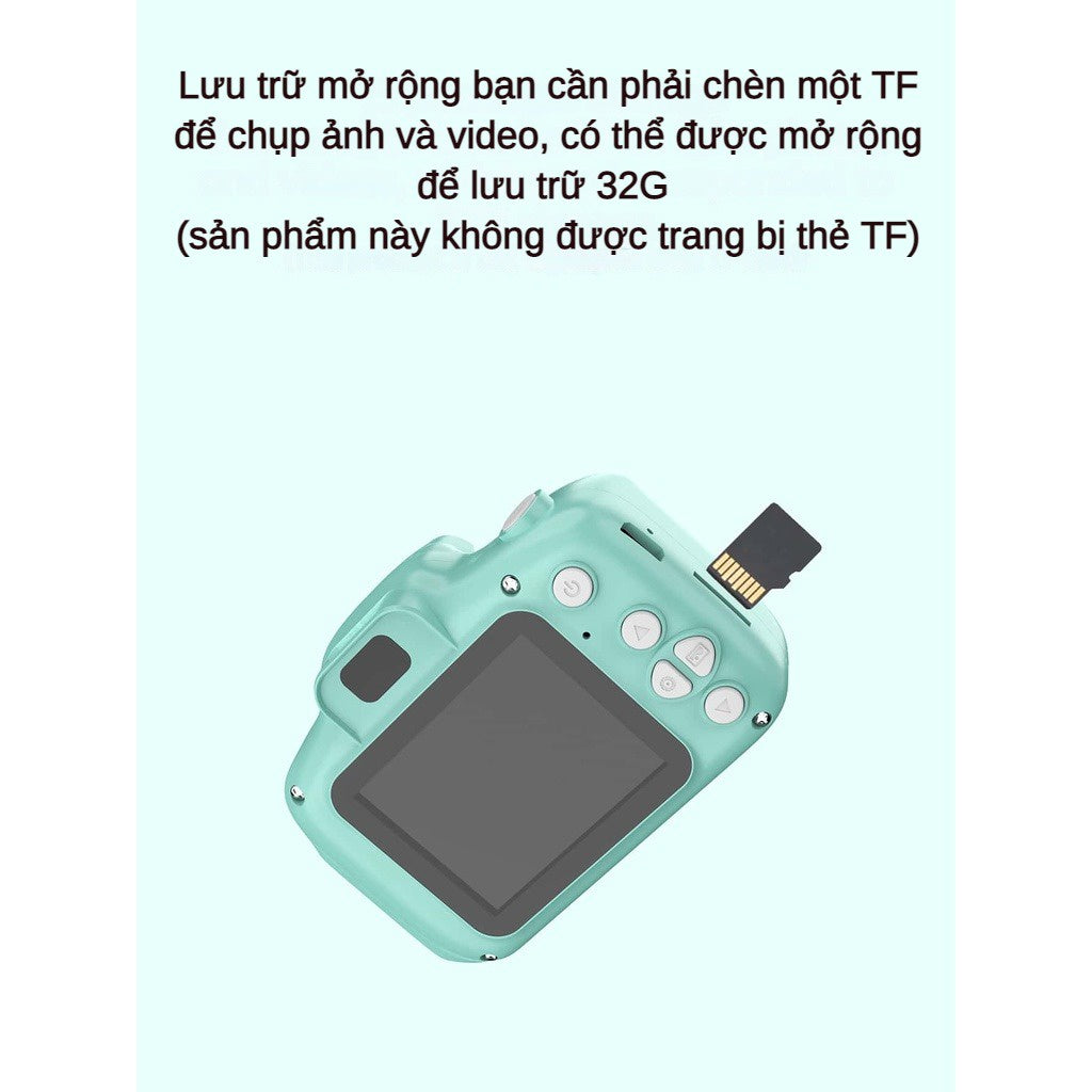 Máy Ảnh Mini Kỹ Thuật Số Digital Camera HD Hoạt Hình Dễ Thương Có Thể Phù Hợp Với Trẻ Em