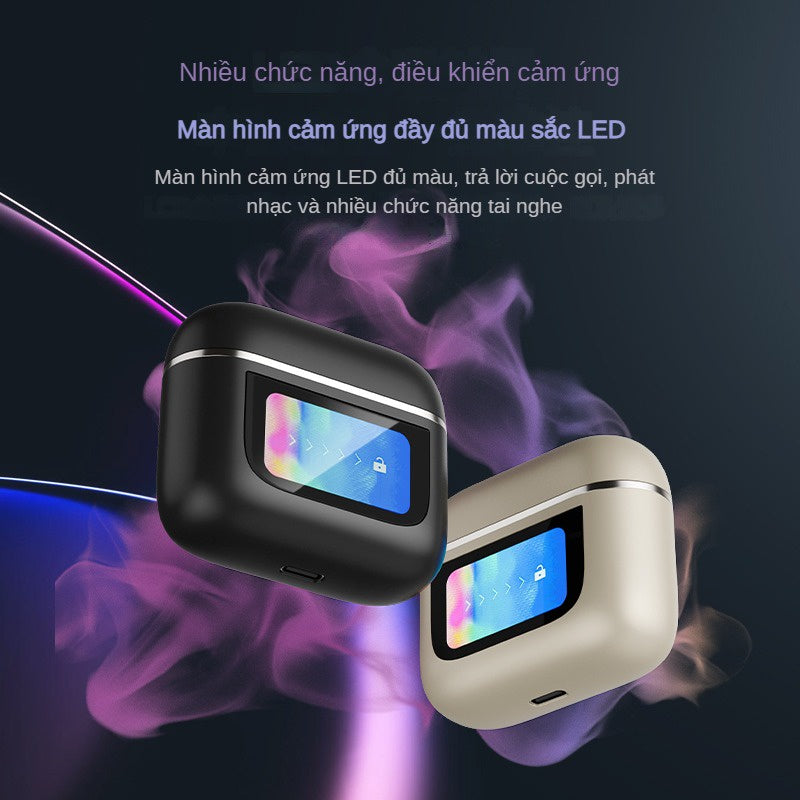 Tai Nghe Bluetooth Màn Hình Cảm Ứng LED TWS Nhét Tai Chống Ồn Chủ Động Kông Dây Cao Cấp