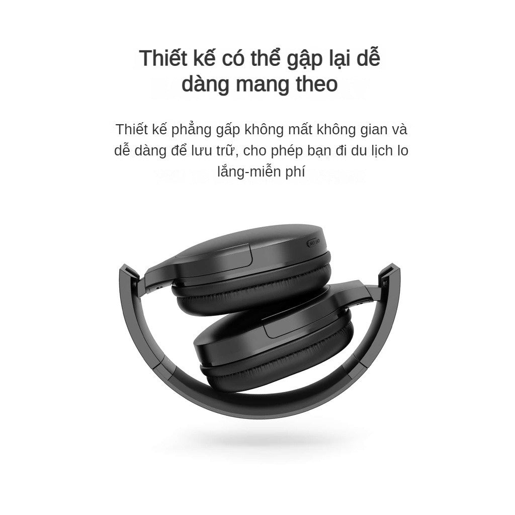 Tai Nghe Chụp Tai Bluetooth Không Dây Có Mic Gaming TWS Độ Trễ Cực Thấp Chống Ồn Âm Bass