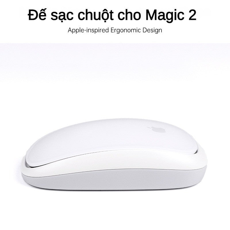 Đế Công Thái Học Hỗ Trợ Di Chuột Magic Mouse 2 Kiêm Dock Sạc Từ Tính Tiện Lợi Magicbase2