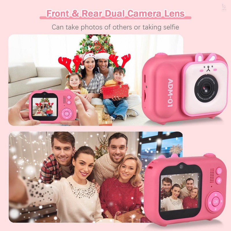 Máy Ảnh Kỹ Thuật Số Mini ADM-01 Camera Digital Trước Và Sau 720P 48MP Có Tripod Cho Bé Cute