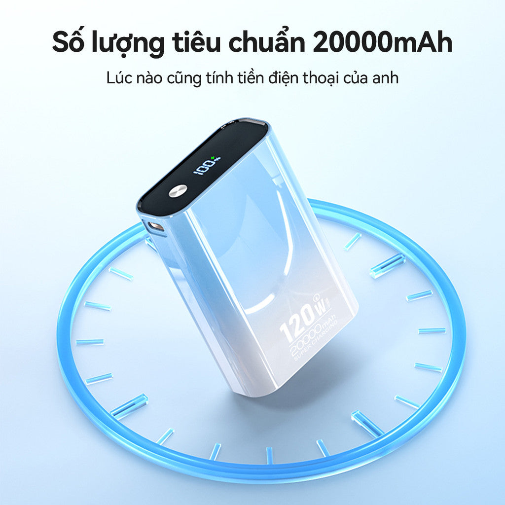 Pin Sạc Dự Phòng Mini 20000mAh Sạc Nhanh PD22.5W Màu Gradient Đẹp Mắt Hiển Thị Lượng Pin