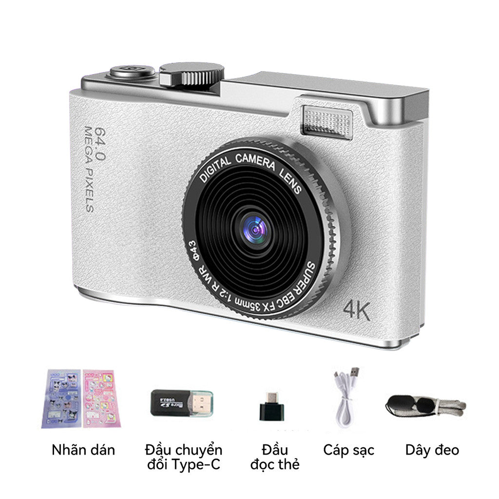 Máy Ảnh Kỹ Thuật Số Selfie LK-003 Camera Kép Mini Digital 4K Video Cho Học Sinh Retro