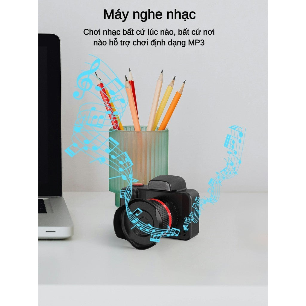 Máy Ảnh Kỹ Thuật Số Mini D31 Camera DSLR Xoay Ống Kính Để Lấy Nét Có Đèn Flash Cho Bé