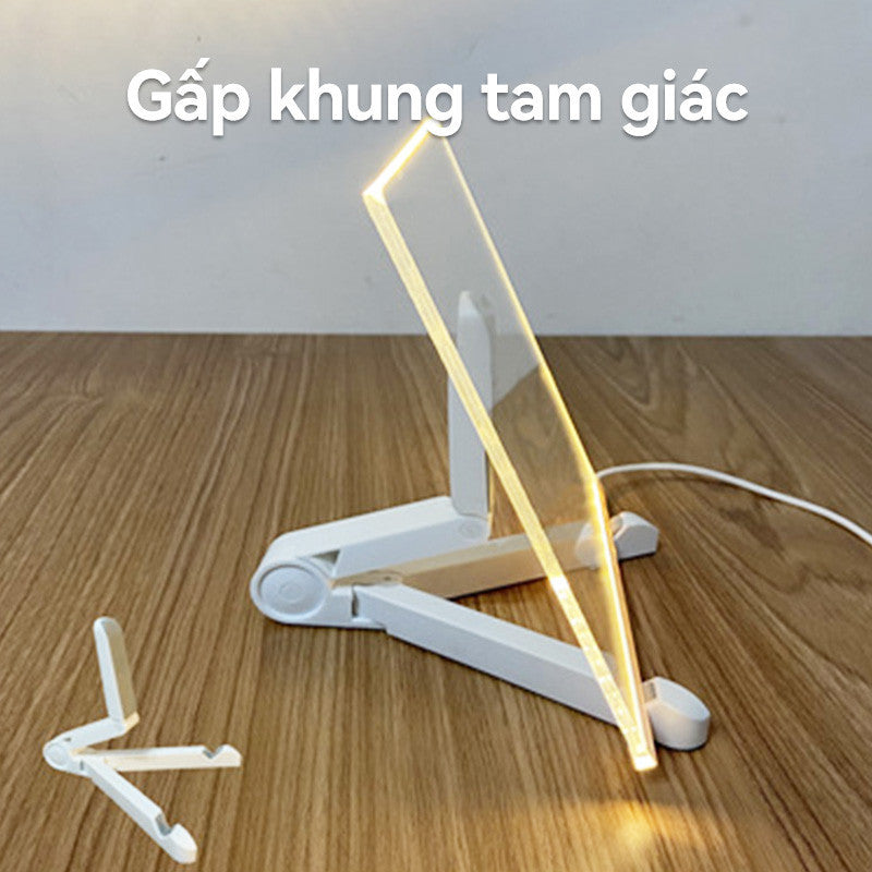 Bảng Quảng Cáo Treo Có Đèn LED (Tặng 7 Bút Màu) Bảng Huỳnh Quang Vẽ Xóa Dễ Dàng 3D Cho Bé