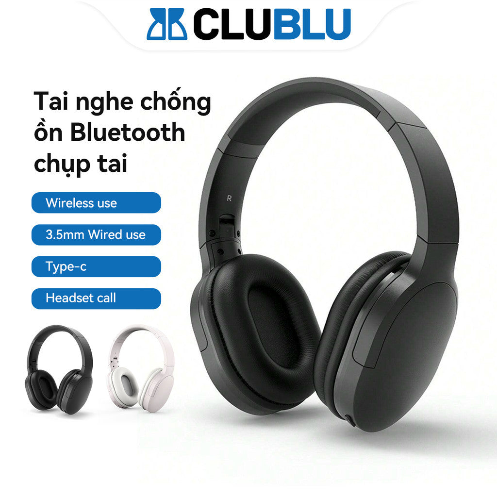 Tai Nghe Chụp Tai Bluetooth Không Dây Có Mic Gaming TWS Độ Trễ Cực Thấp Chống Ồn Âm Bass