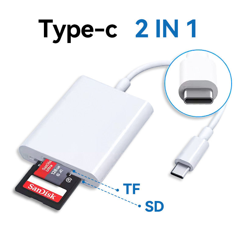 Đầu Đọc Thẻ Nhớ 4in1 OTG Type-C Lighnting SD TF Máy Ảnh USB Cáp Bộ Chuyển Đổi Di Động