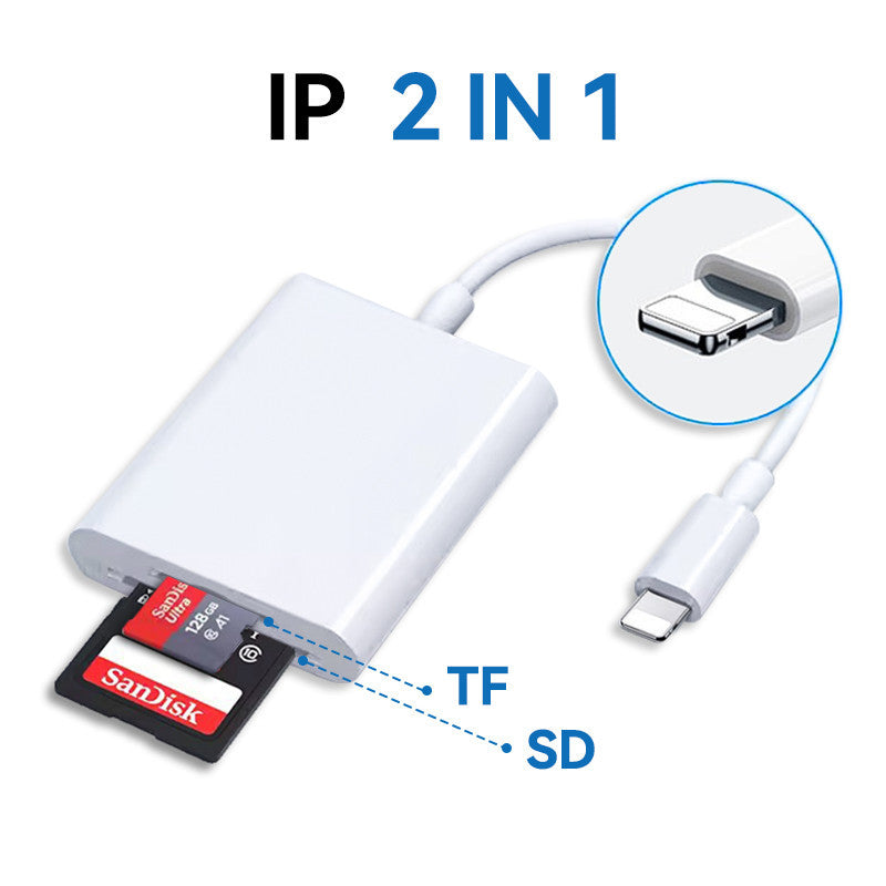 Đầu Đọc Thẻ Nhớ 4in1 OTG Type-C Lighnting SD TF Máy Ảnh USB Cáp Bộ Chuyển Đổi Di Động