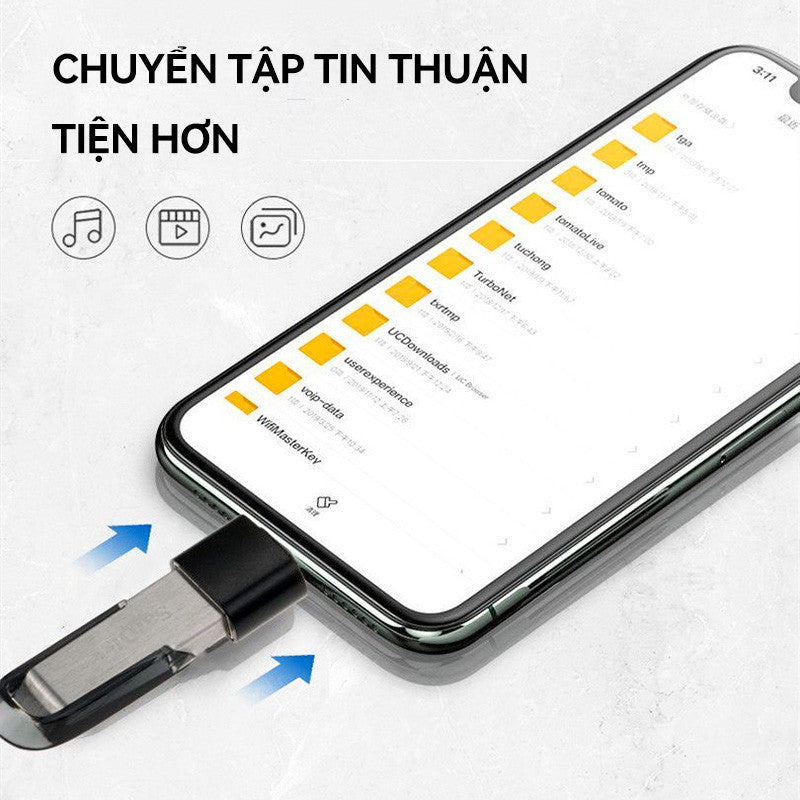 Đầu Chuyển Đổi USB2.0 Type-C Micro Truyền Dữ Liệu Tốc Độ Cao Nhỏ Gọn Tiện Lợi cho Android