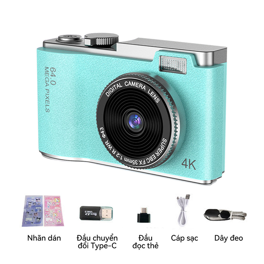 Máy Ảnh Kỹ Thuật Số Selfie LK-003 Camera Kép Mini Digital 4K Video Cho Học Sinh Retro