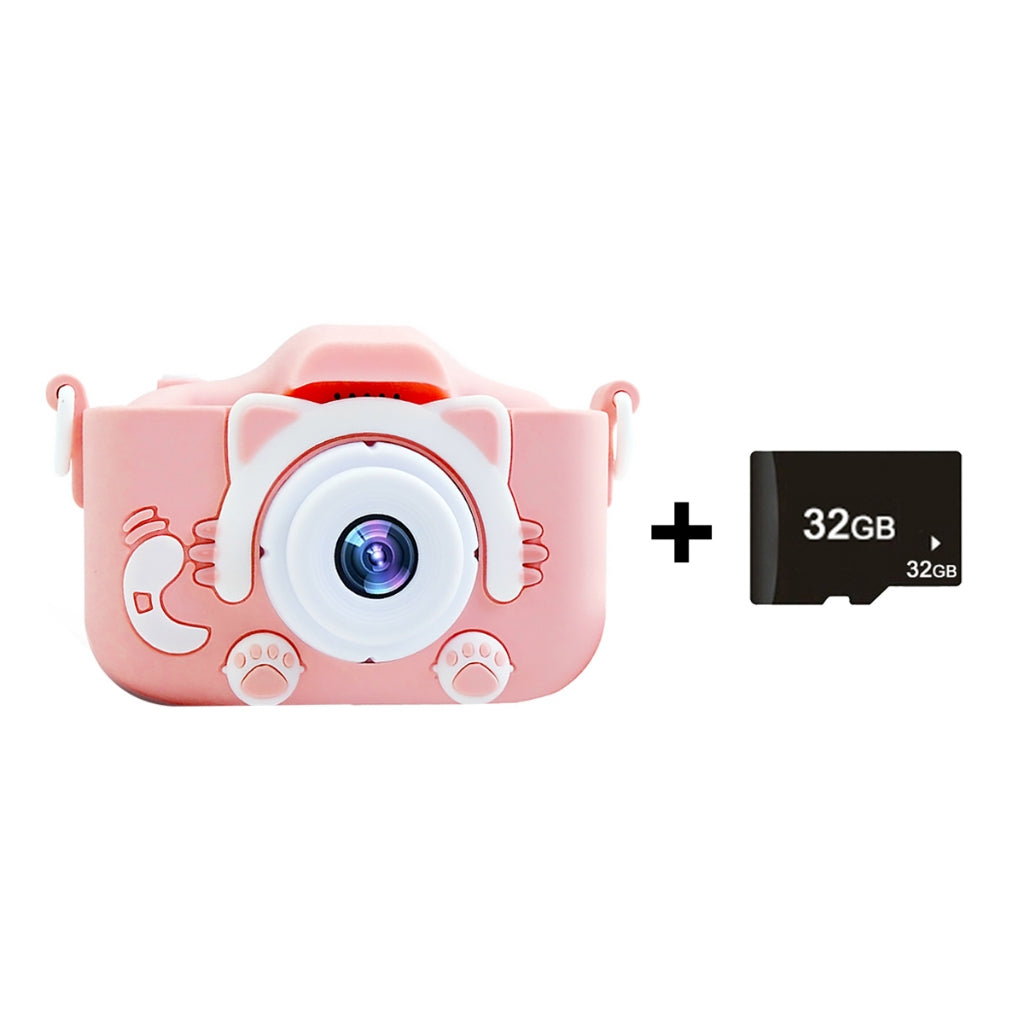 Máy Ảnh Kỹ Thuật Số Mini Mèo Camera-007 Cute Có Thể Sạc Lại Chống Sốc Cao Cấp Cho Bé