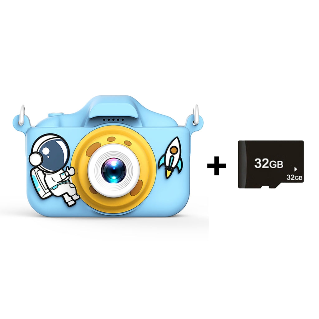 Máy Ảnh Kỹ Thuật Số Mini Cho Bé Camera-008 Digital HD Cute Phi Hành Gia 20Triệu Pixel 1920P